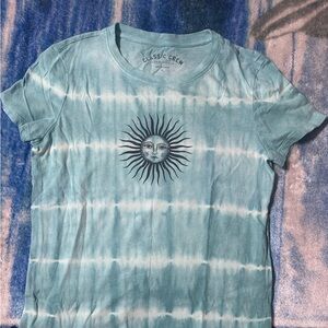 Aeropostale Blue Tie-Dye Sun Graphic Tee